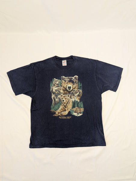 Vintage Bären T-Shirt Glacier Nationalpark